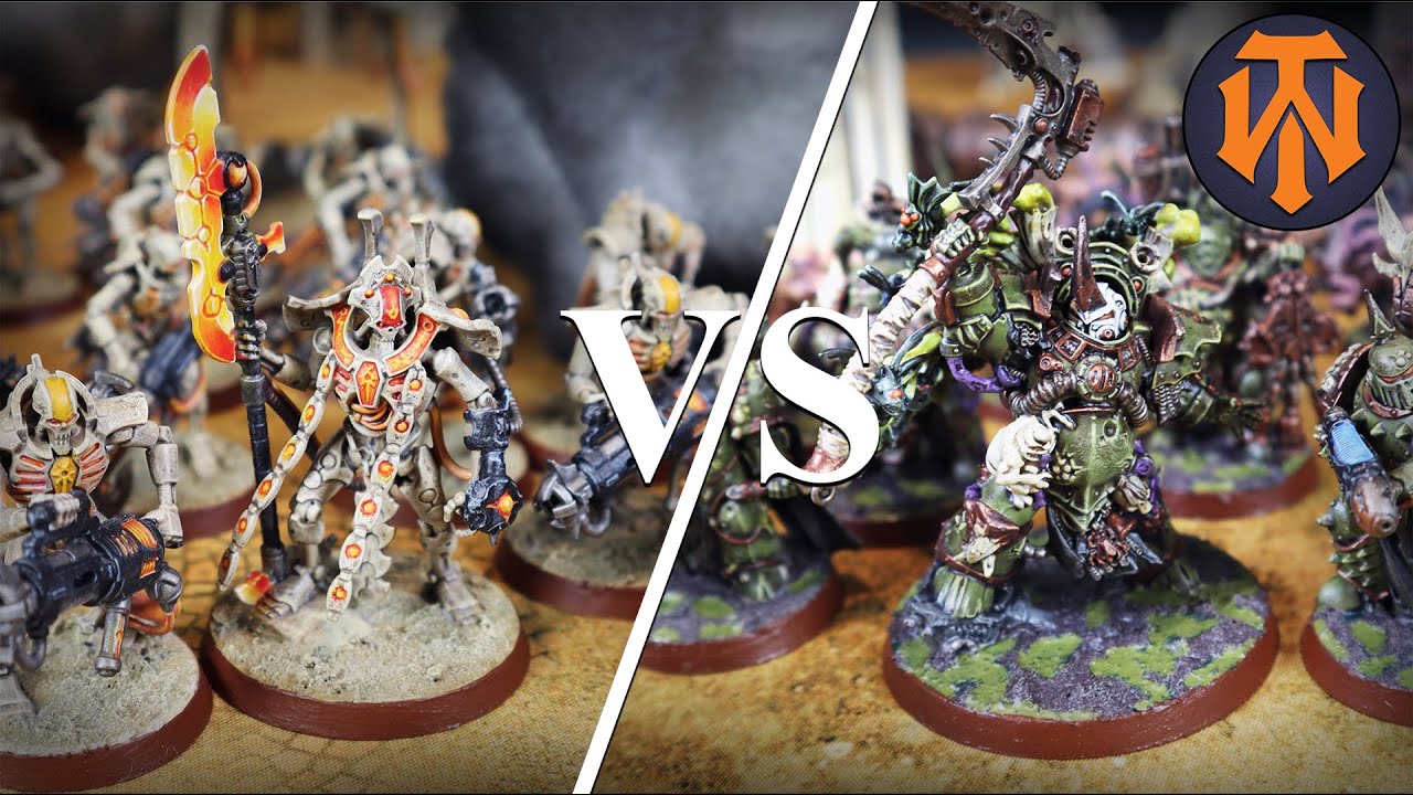 #22 Necrons VS Death Guard 40k Battle Report 500 Points 9th Edition Combat Patrol