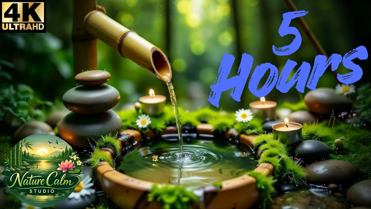 Zen Garden Water Fountain – Peaceful Bamboo Forest Relaxation 🌸💧 | Calming Nature Ambience