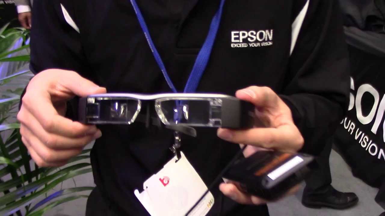 Hands on with the Epson Moverio BT-200 augmented reality smart glasses at CES 2014