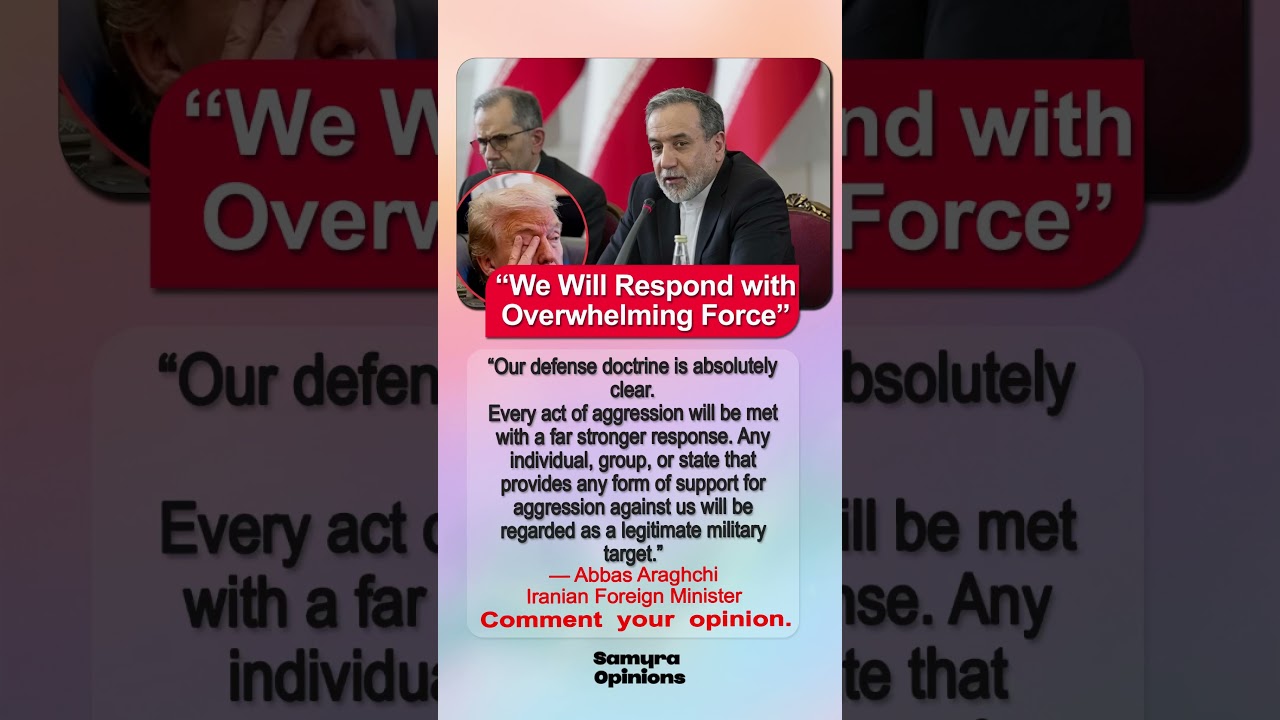 Iran's Foreign Minister Issues New Warning on Military Response #geopolitics