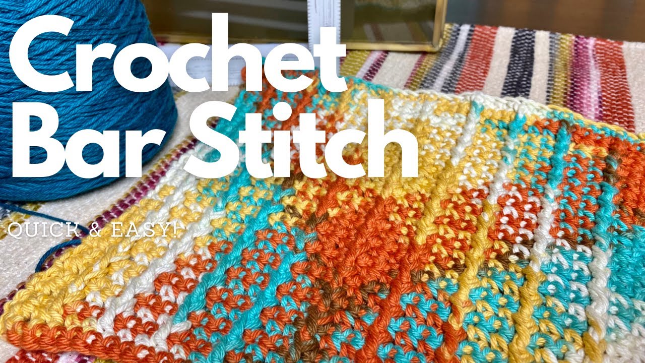 HOW TO CROCHET THE BAR STITCH! QUICK & EASY!