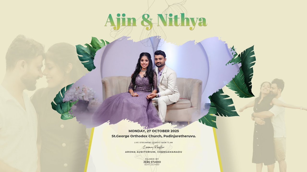 AJIN & NITHYA II WEDDING LIVE TELECAST II 27.10.2025 II JEBS STUDIO