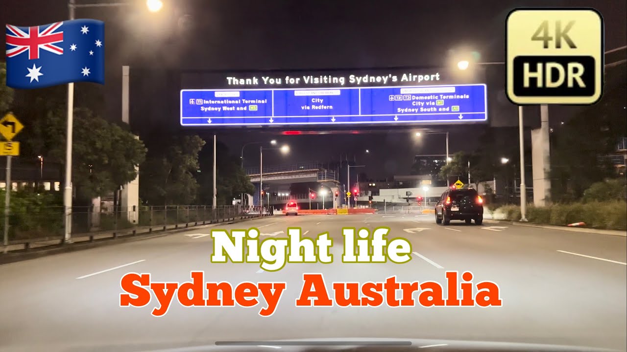 Sydney Australia [4K HDR City Suburbs  Driving Tour ] Gibbons Street Redfern To Sydney Airport (SYD)
