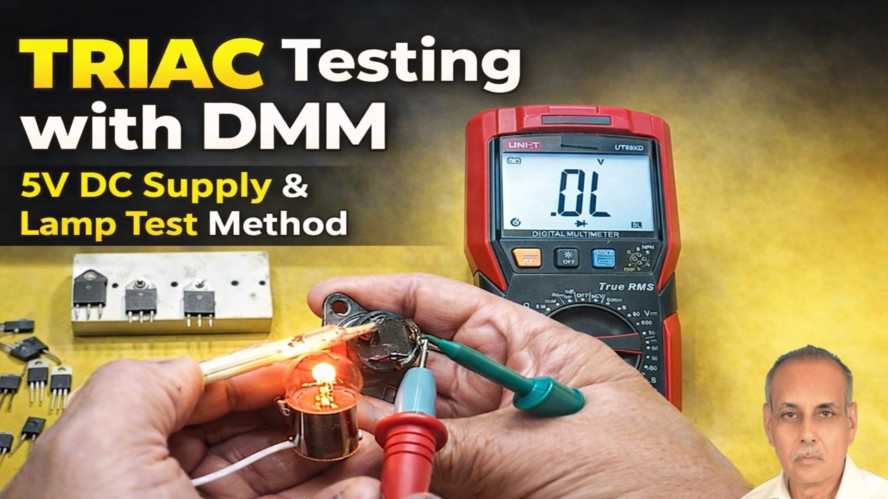 TRIAC Testing with DMM | 5V DC Supply & Lamp Test Method