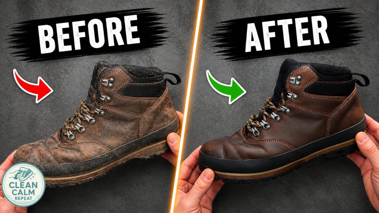 Relaxing Boot Cleaning ASMR | Deep Clean, Slow Brushing, Satisfying Restore