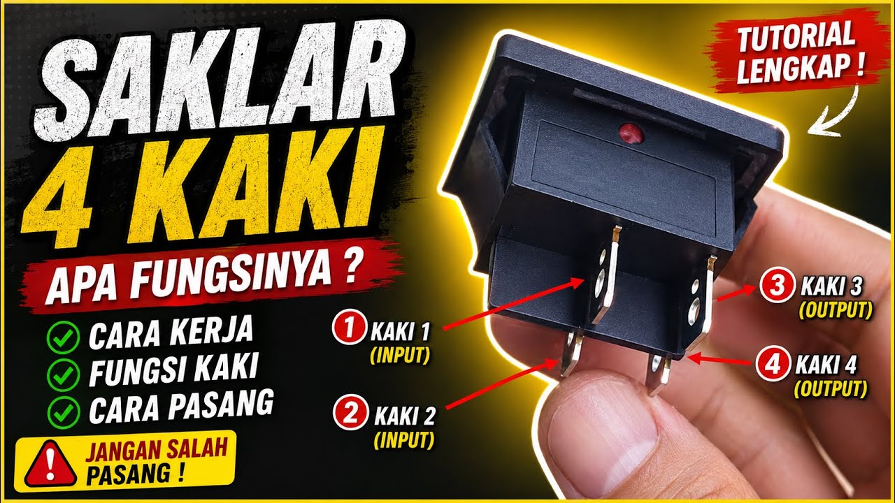 Cara pasang saklar 4 kaki