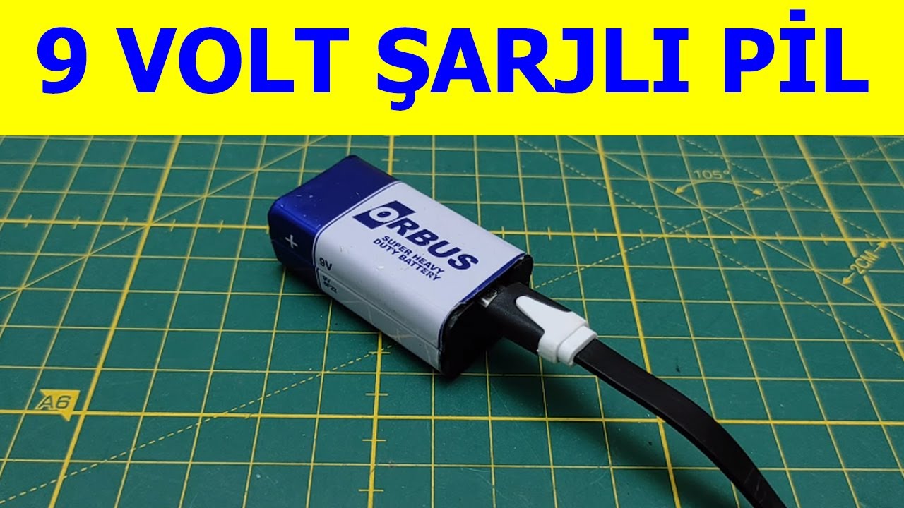 9 Volt Şarj Edilebilir Pil Yapımı, Şarjlı 9 Volt Pil Yapımı, Rechargeable 9 Volt Battery Making,