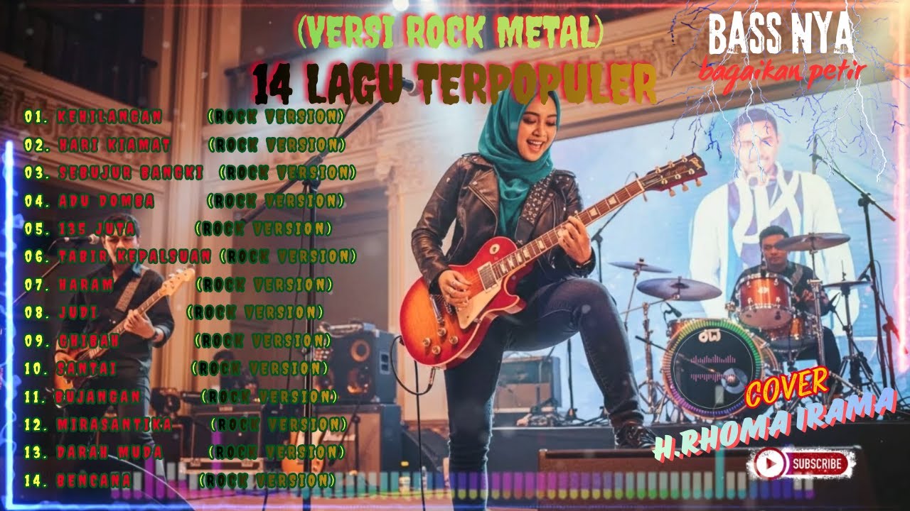 14 Lagu Terpopuler Rhoma Irama | Rock Metal Version dengan Bass Powerful