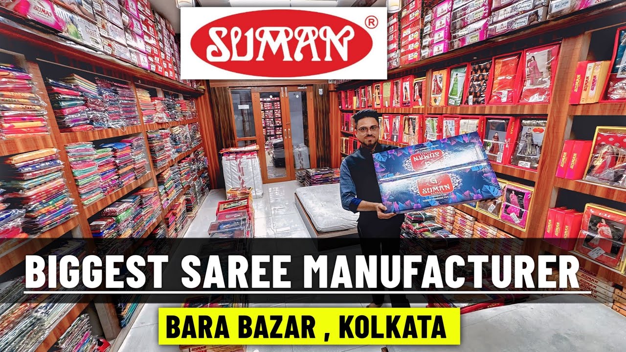 Cotton & Synthetic Saree Manufacturer in Barabazar , Kolkata | Barabazar Saree Market - SUMAN SAREES