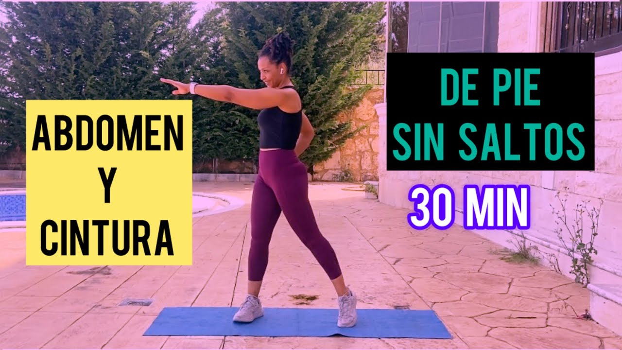 ABDOMINALES PARA REDUCIR CINTURA y APLANAR ABDOMEN de PIE/ Sin IMPACTO/ CARDIO Quema Grasa/40 Min