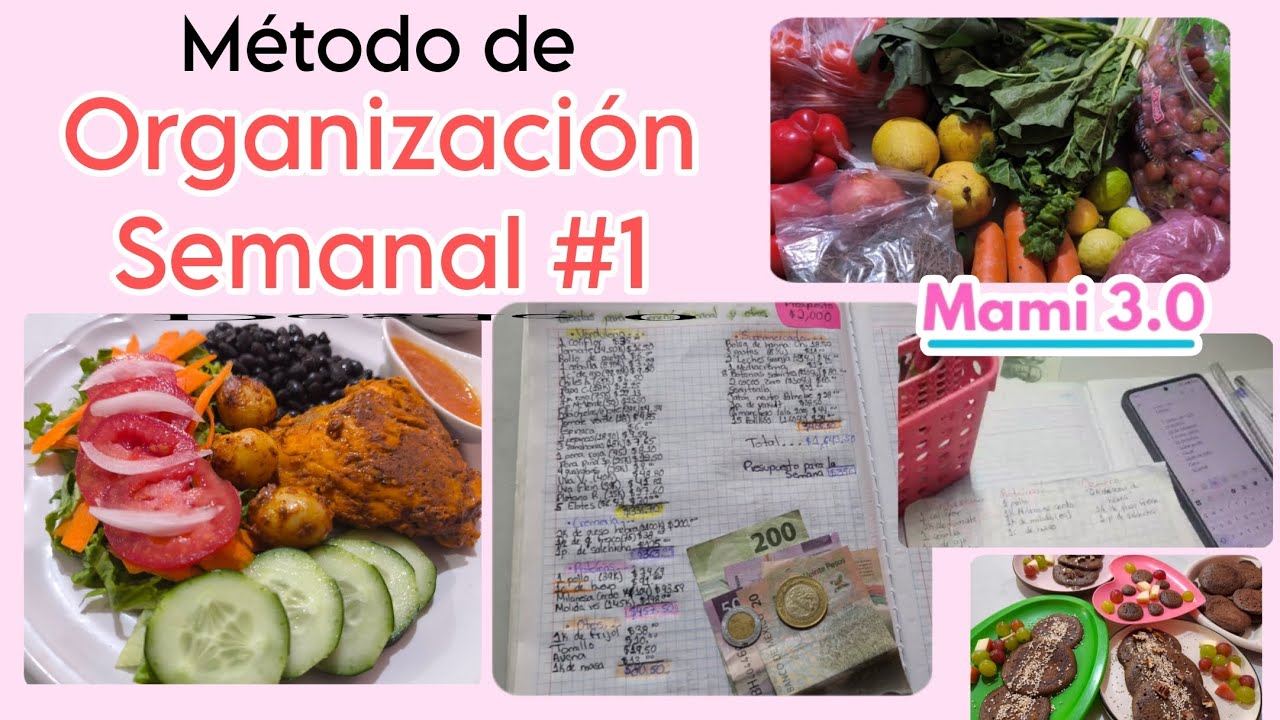Organización semanal #1. Para 5 personas, Menú y experiencia.