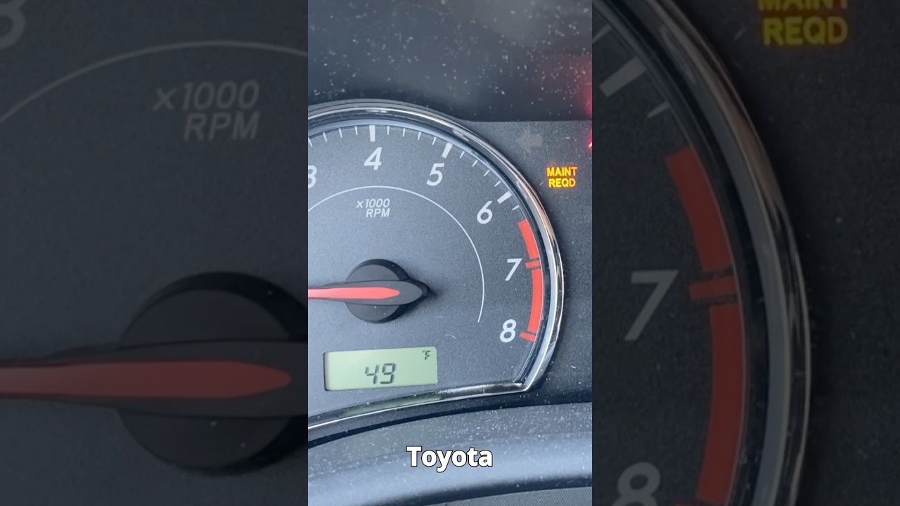 Toyota Corolla: How to Reset the Maintenance Required Light