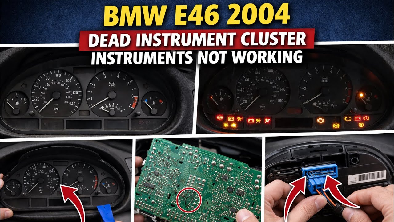 BMW 2004 e46 dead instrument cluster, instrumentos no funcionan