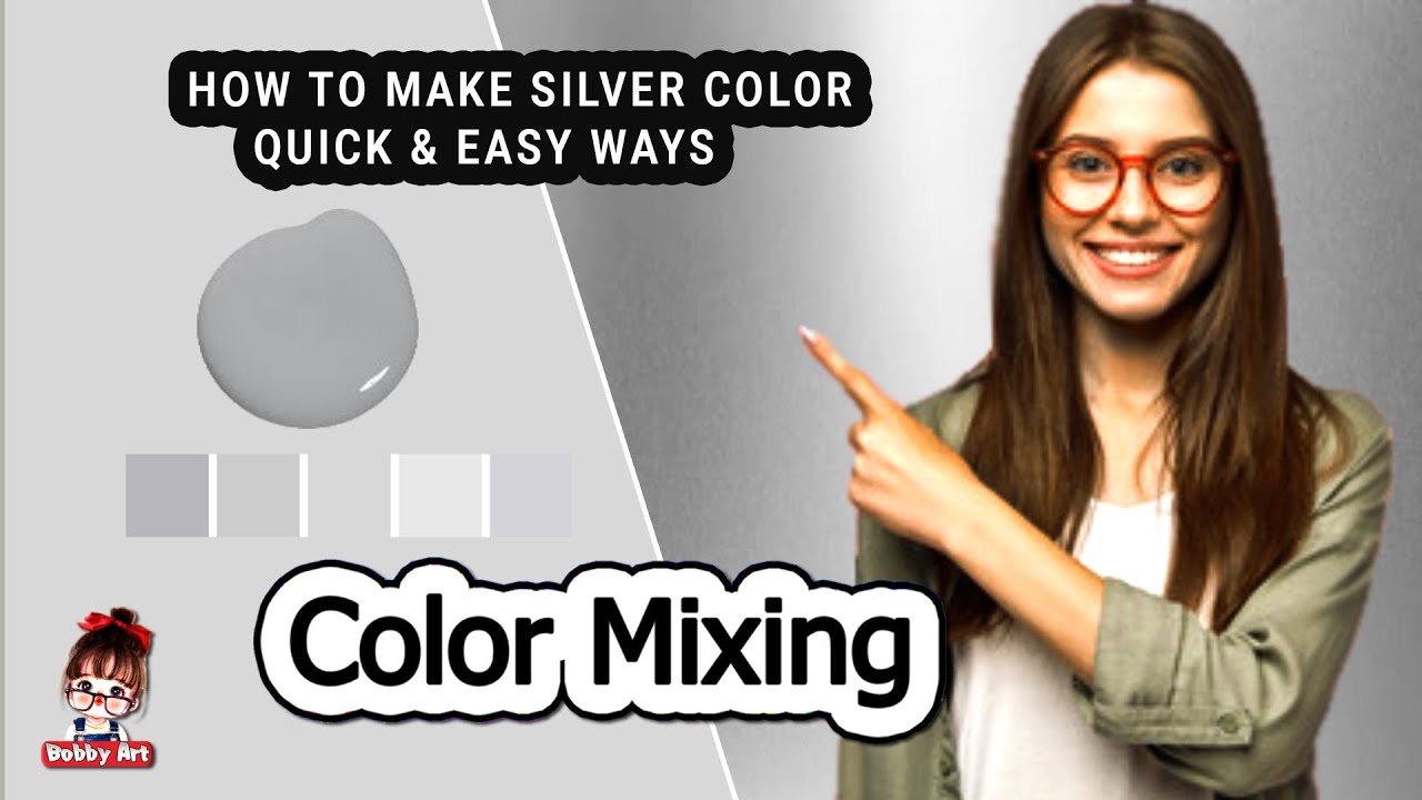 Silver Color | How To Make Silver Color Shade Secret |  Colour Mixing - Acrylic & Oil