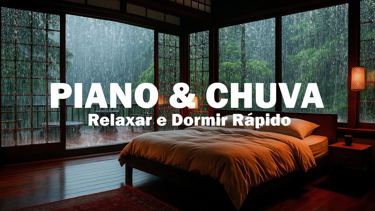Música Relaxante para Dormir – Piano Suave & Chuva para Insônia e Estresse,Desligue a Mente e Durma