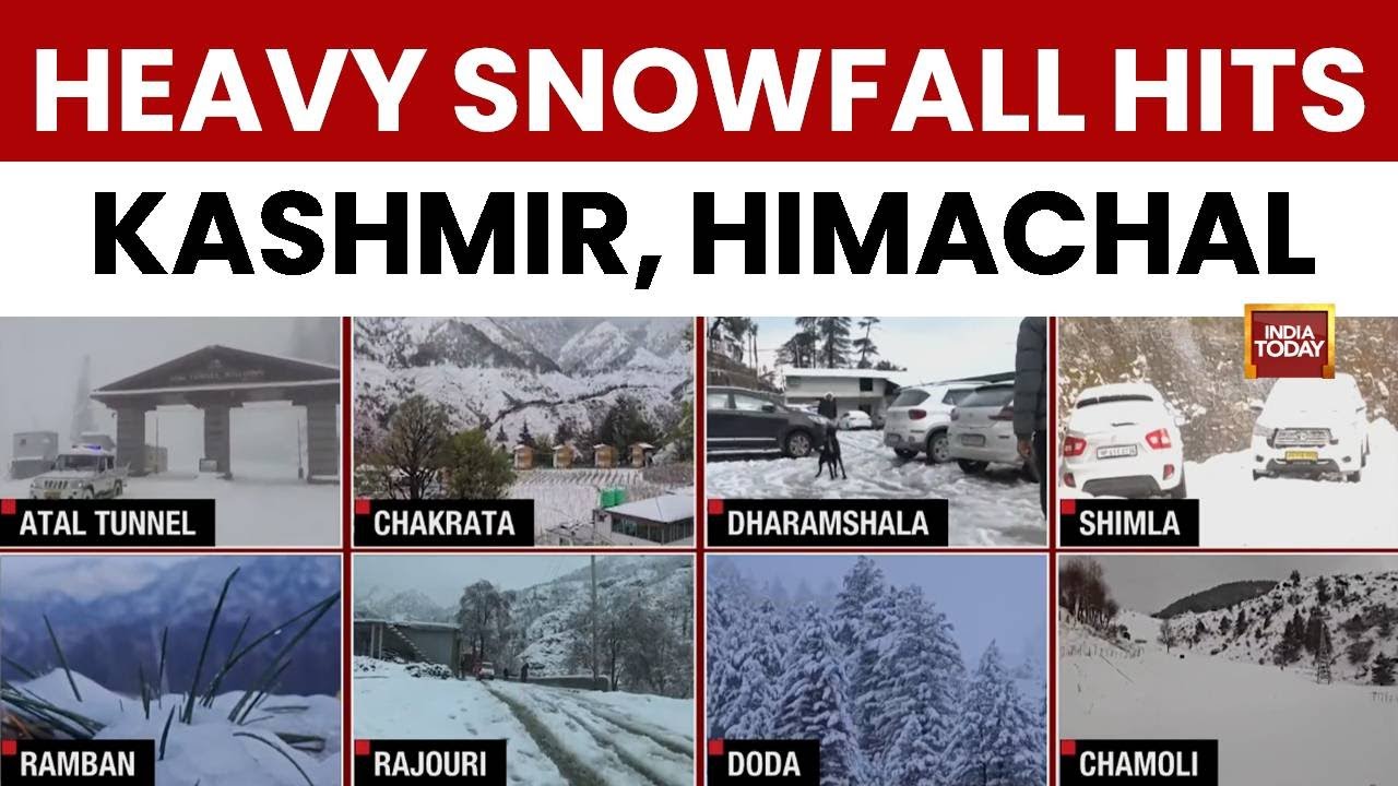 Heavy Snowfall Lashes North India; Traffic Halted At Atal Tunnel As Tourists Rush To Hills