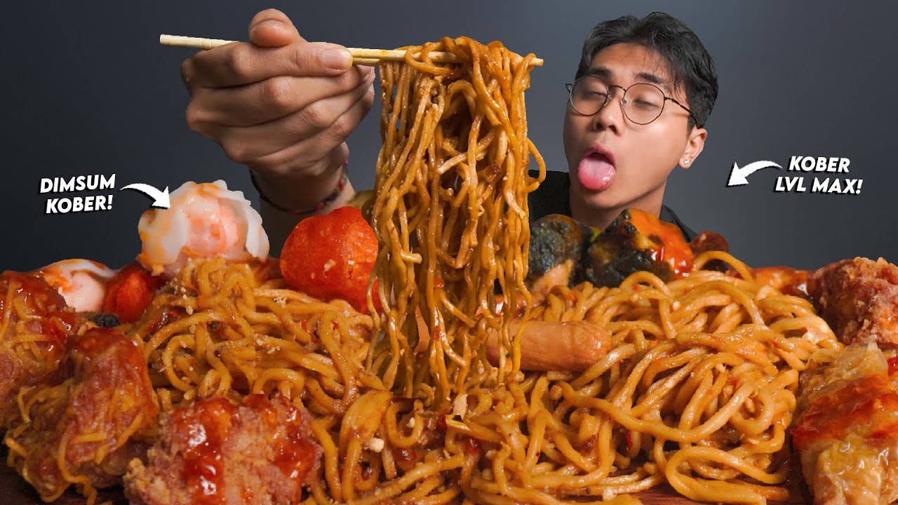DOWER!! MUKBANG MIE KOBER LVL MAX PAKE DIMSUMNYA SEKALIGUS!! PERUT PANAS!!🥵