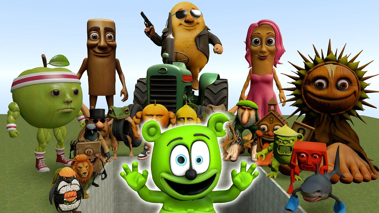 ALL ITALIAN BRAINROT BRAINROT vs GIANT PIT with THE GUMMY BEAR in Garry's Mod!