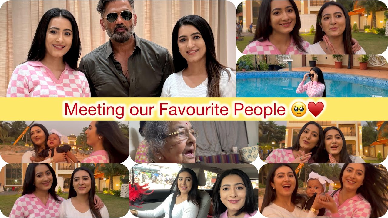 Meeting Our Favourite People💓@mangalore #SunielShetty #ashvithishetty #adhvithishetty