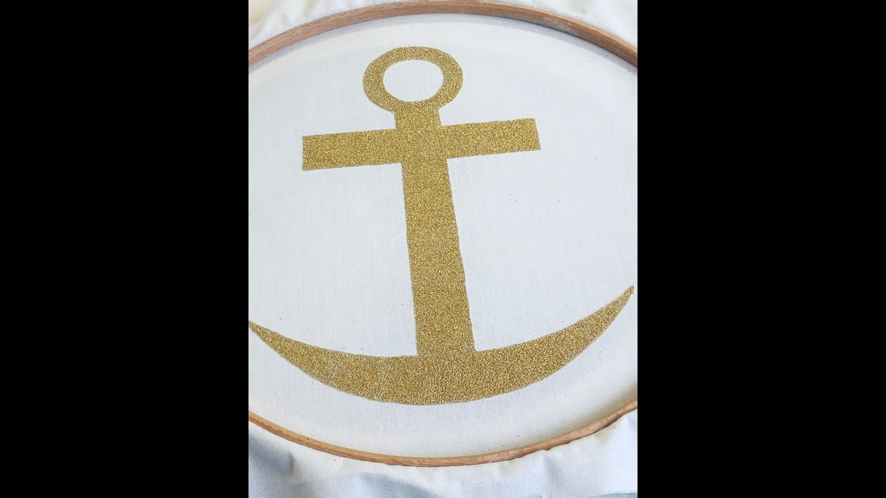 Free Motion Embroidery- Sewing a St Clement's Cross with Gold Thread