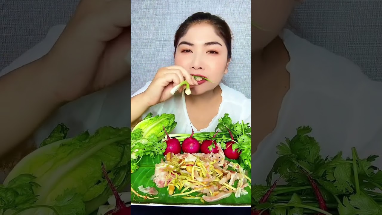 I Ate Every Green Vegetable / Mukbang ASMR