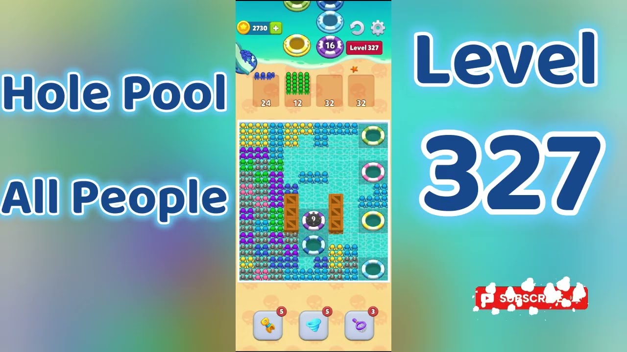 Hole Pool All People Level 327 🕳️🎯 | Easy Start Gameplay & Satisfying Puzzle | Go Answer