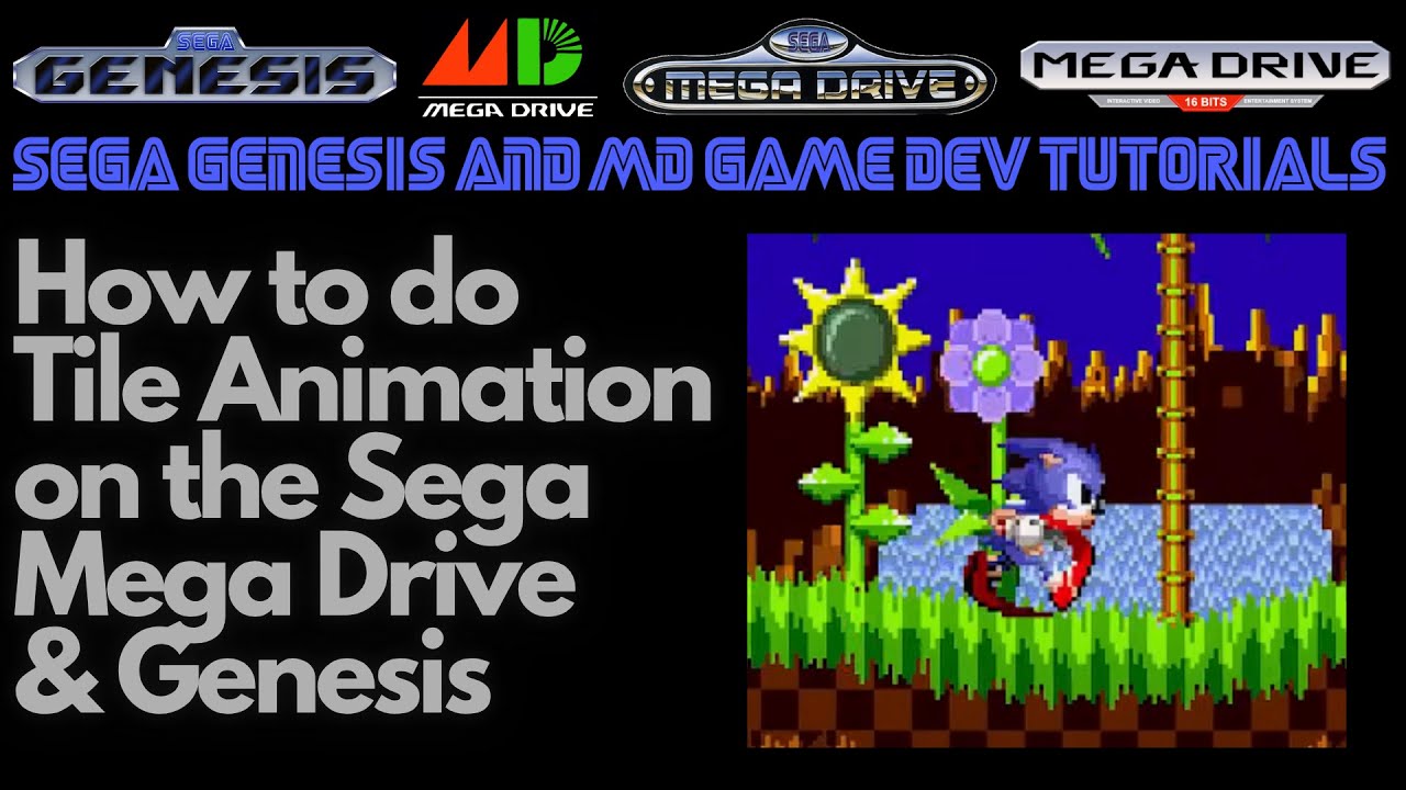 How to do Tile Animation on the Sega Mega Drive / Genesis - Beginner Game Dev Tutorials