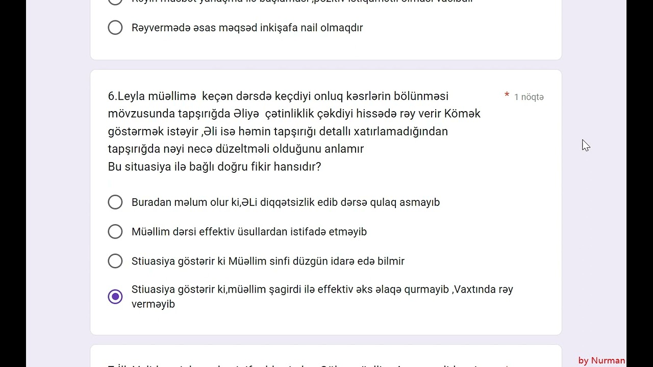 Sertifikasiya Və Miq Kurikulum test izahları