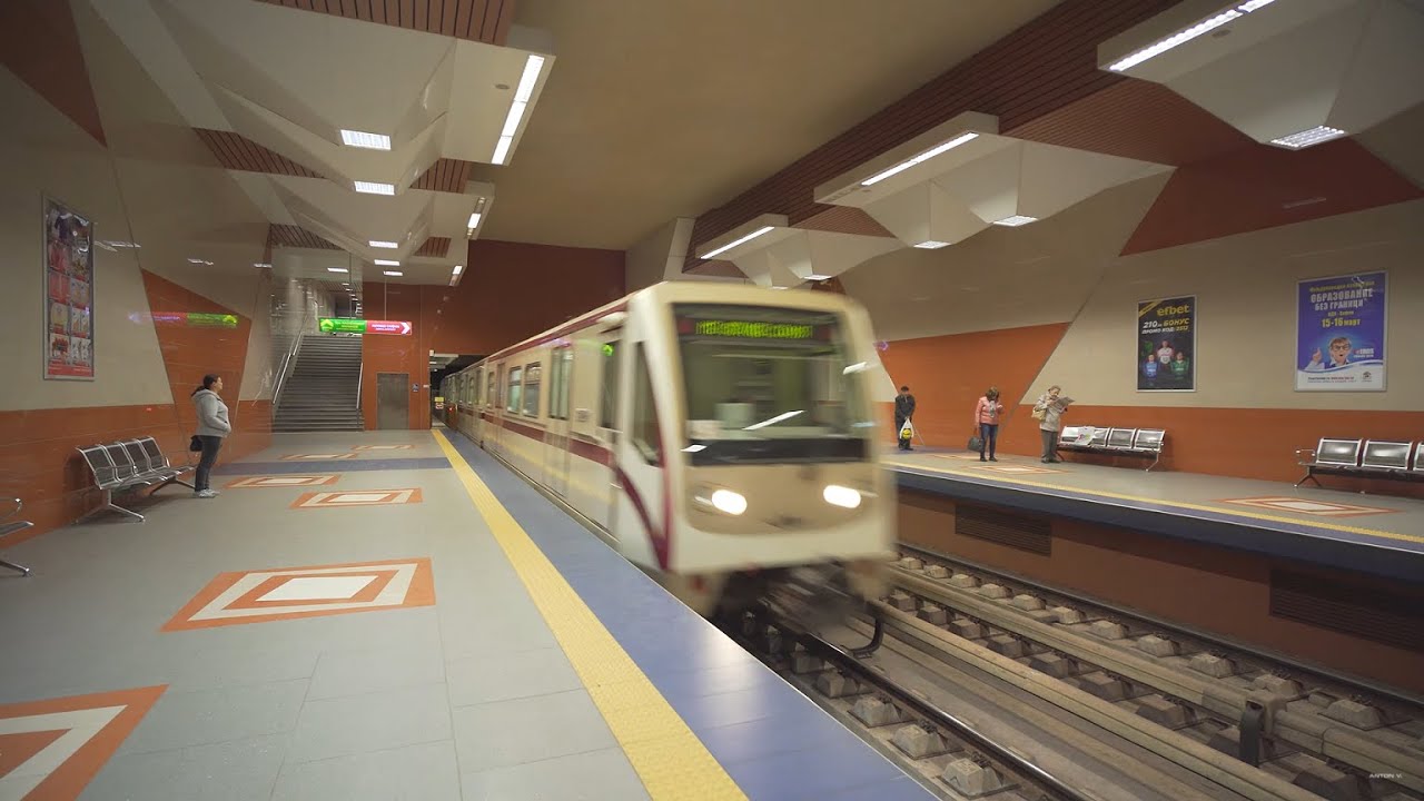 Bulgaria, Sofia, Metro ride from Младост 3 to Интер Експо Център - Цариградско шосе