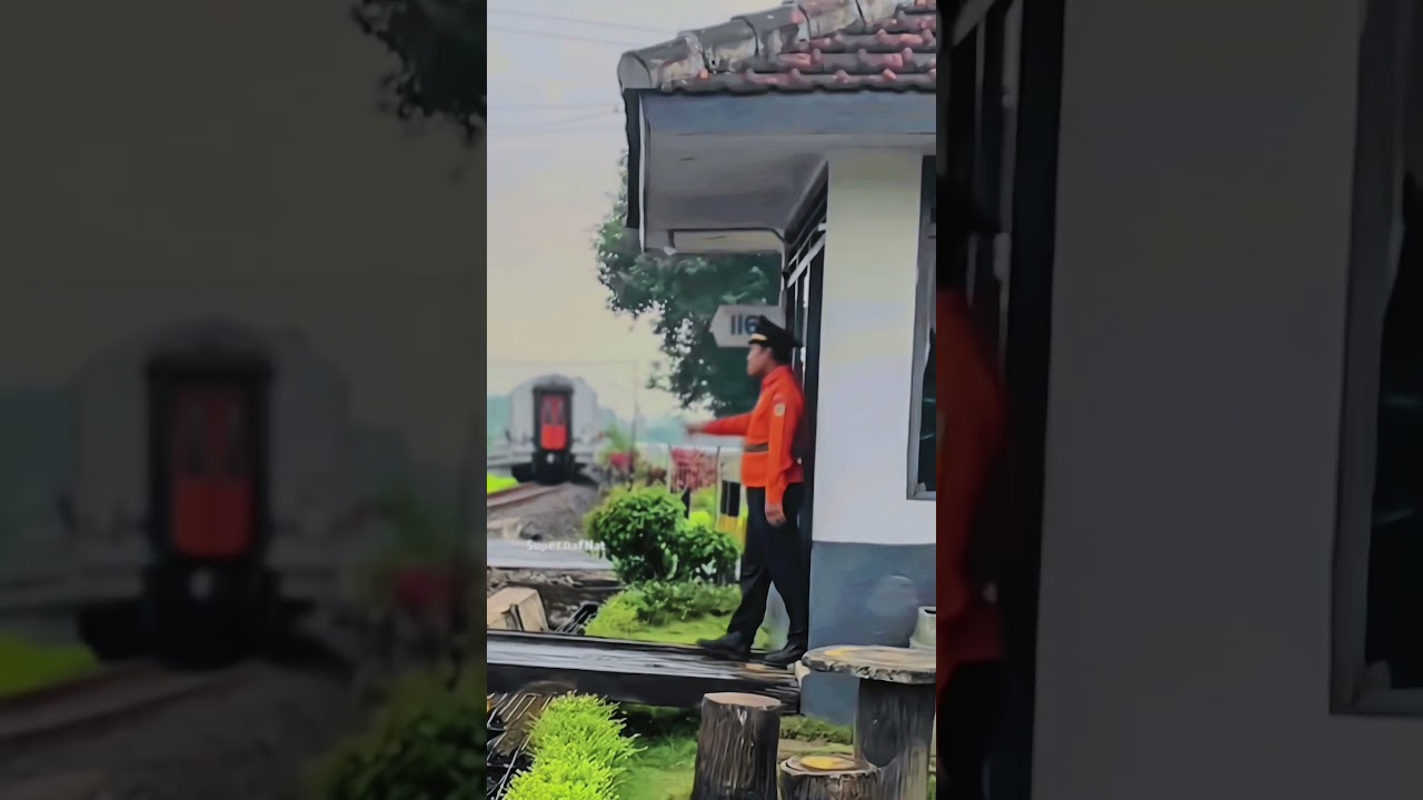Ketahuan petugas jaga perlintasan saat hunting kereta api #superdafnat #keretaapi #huntingkeretaapi