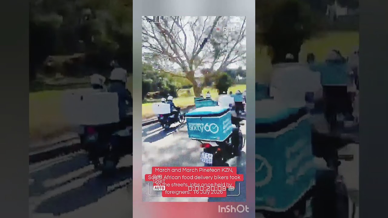 🔥 BREAKING: South African Food Delivery Bikers Take Over Jobs Once Held by Foreign Workers