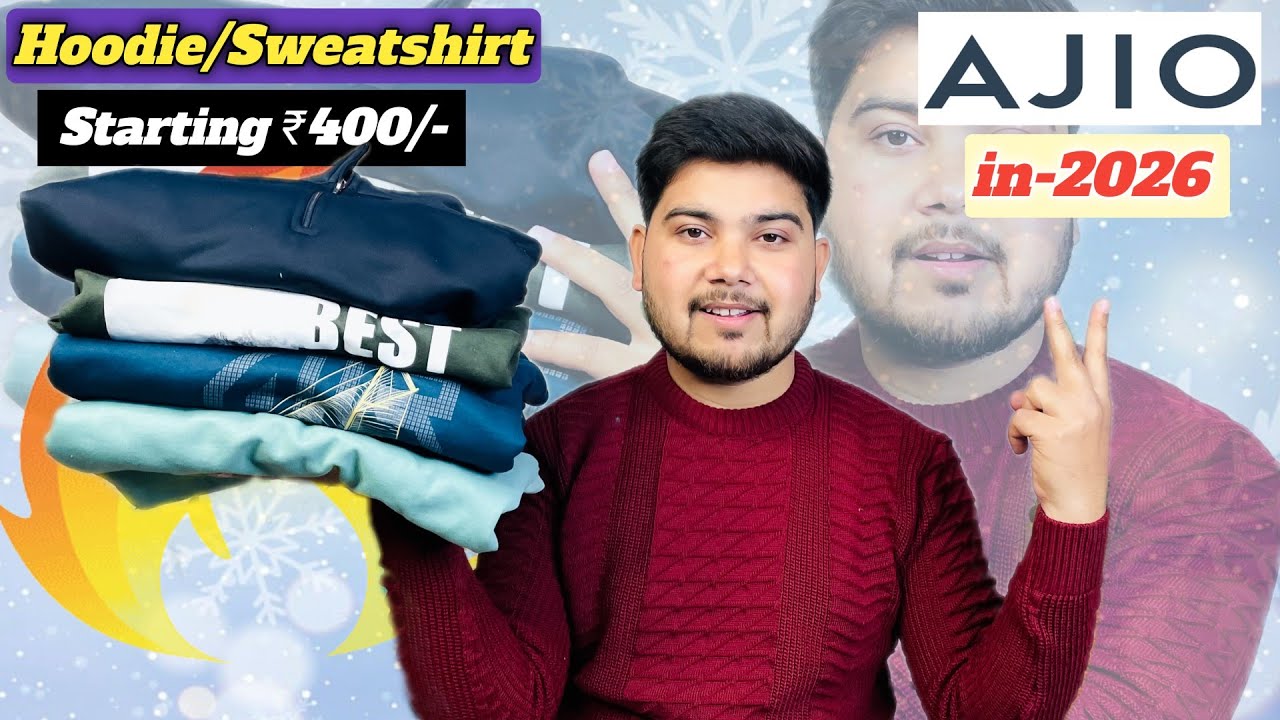 Top 5 Ajio Sweatshirt/hoodies for winter|Winter wear from ajio|Best winter Haul men under ₹1000
