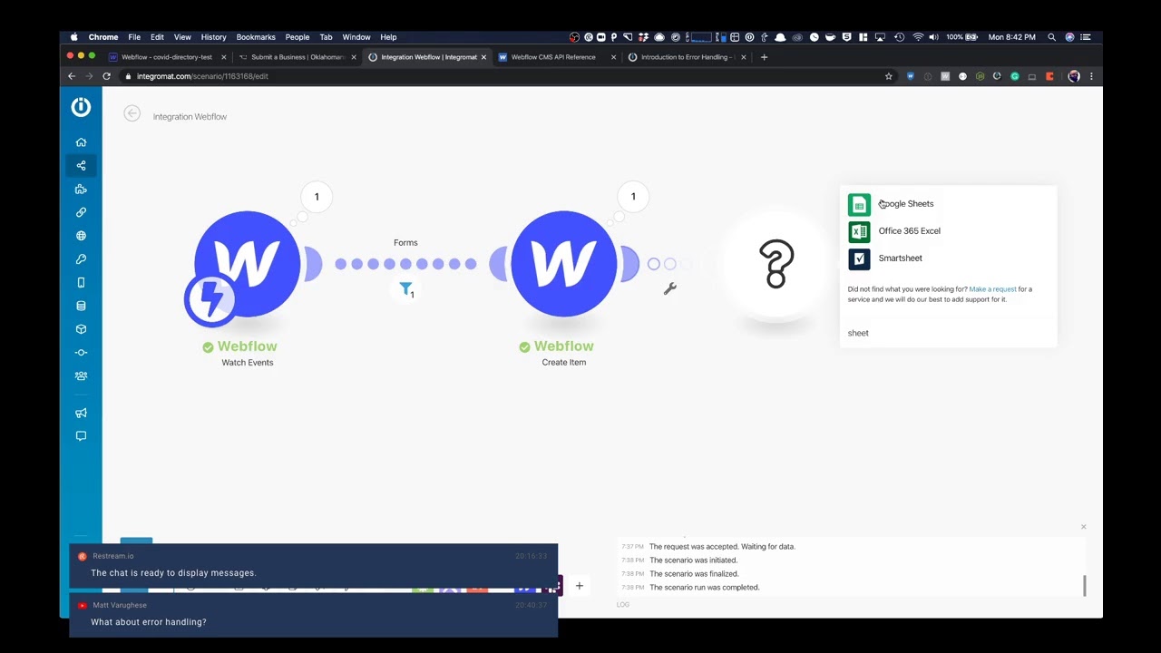 Webflow Forms to Webflow Collections Using Integromat