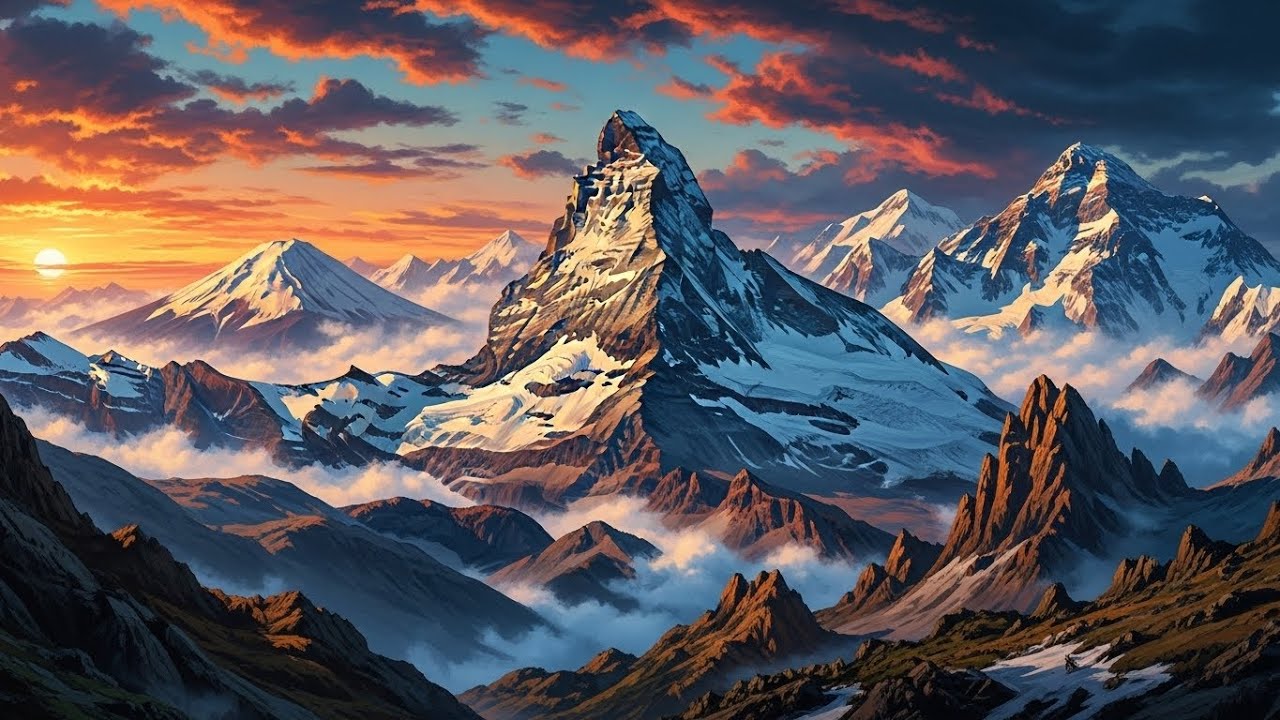 10 Legendary Mountains Reimagined as Powerful Oil Paintings | 