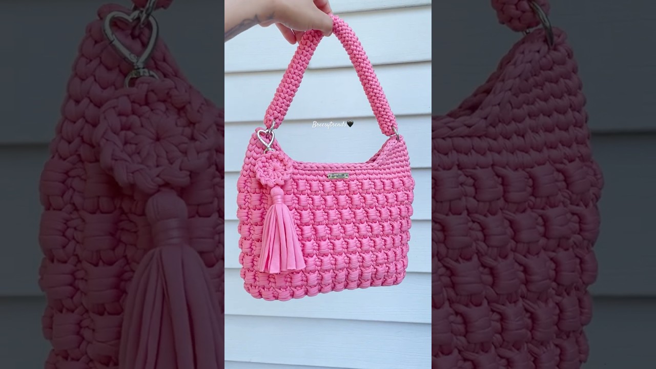 TUTORIAL COMPLETO 💕 gana dinero tejiendo tus propios bolsos😍  #trapillo #crochet #tejedoras ￼