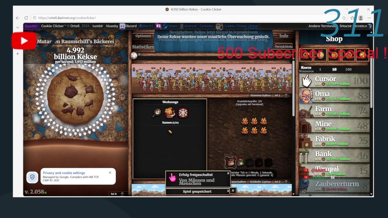 Live Cookie clicker