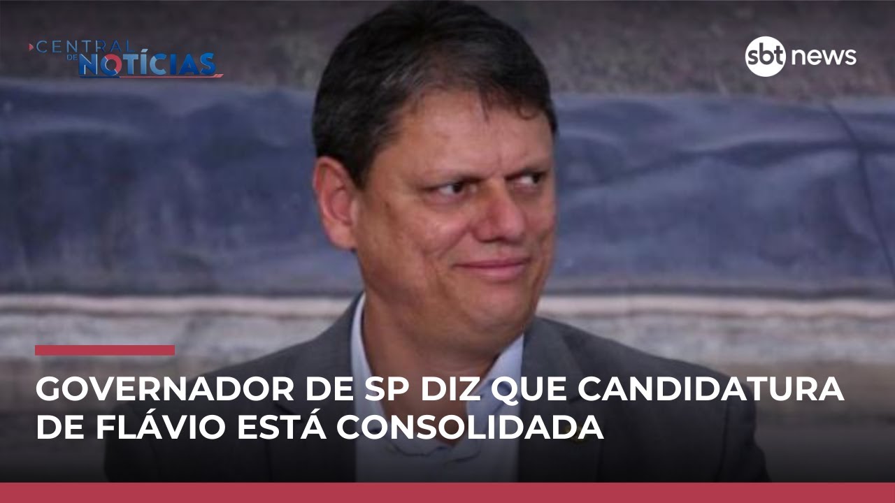 “Candidatura de Flávio Bolsonaro está consolidada”, afirma governador Tarcísio | #CentraldeNotícias