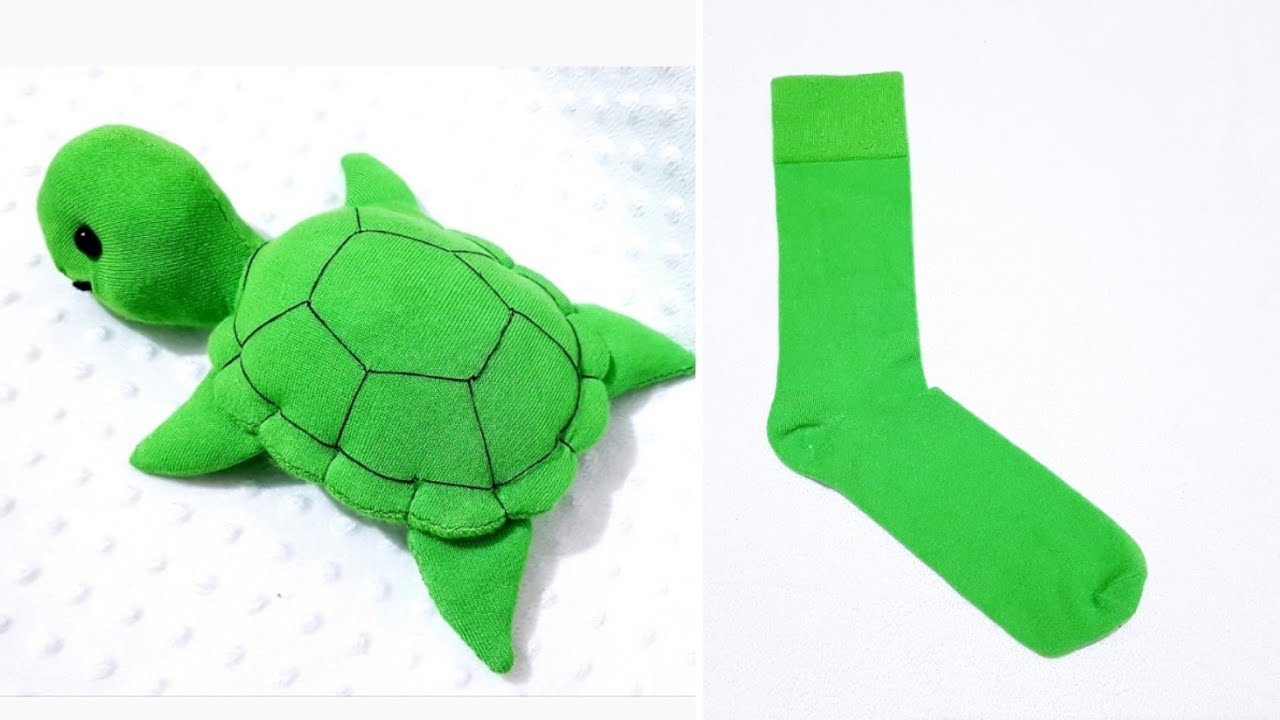 💥ÇORAPTAN OYUNCAK KAPLUMBAĞA😍/Yapılışı çok kolay👌/Socks doll/Turtle🐢