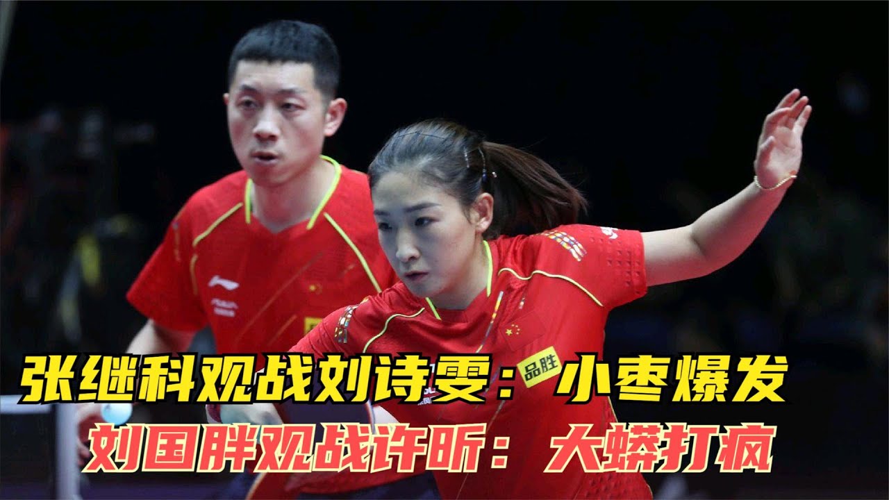 许昕刘诗雯混双经典逆转：19年世巡赛全球总决赛！小枣爆，大蟒疯
