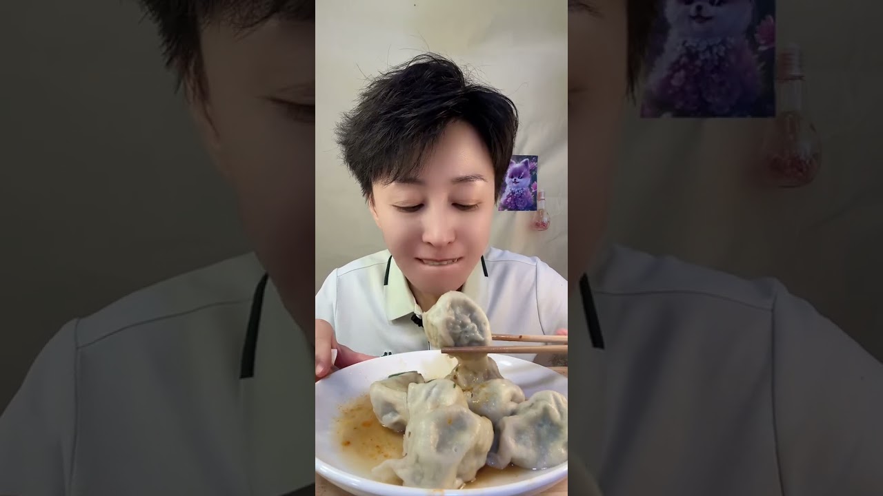 《Mukbang 》steamed dumplings Miao 