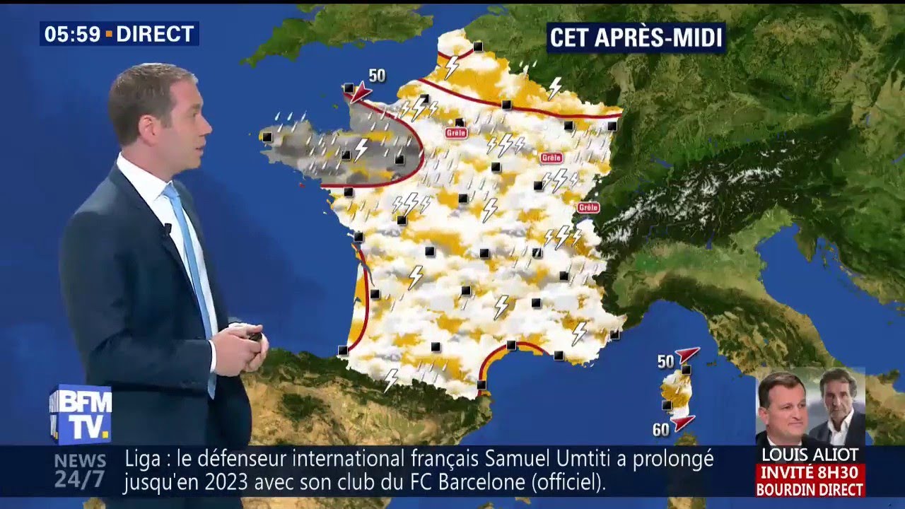 Une température élevée et de violents orages cet après-midi