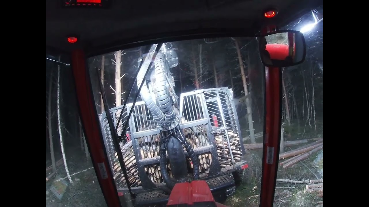 KOMATSU 855 IN FOREST THINNING|18y rookie|