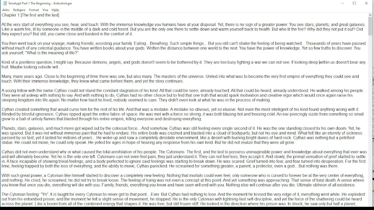 Terrahypt Book [Chapter 1 : The first and the last]