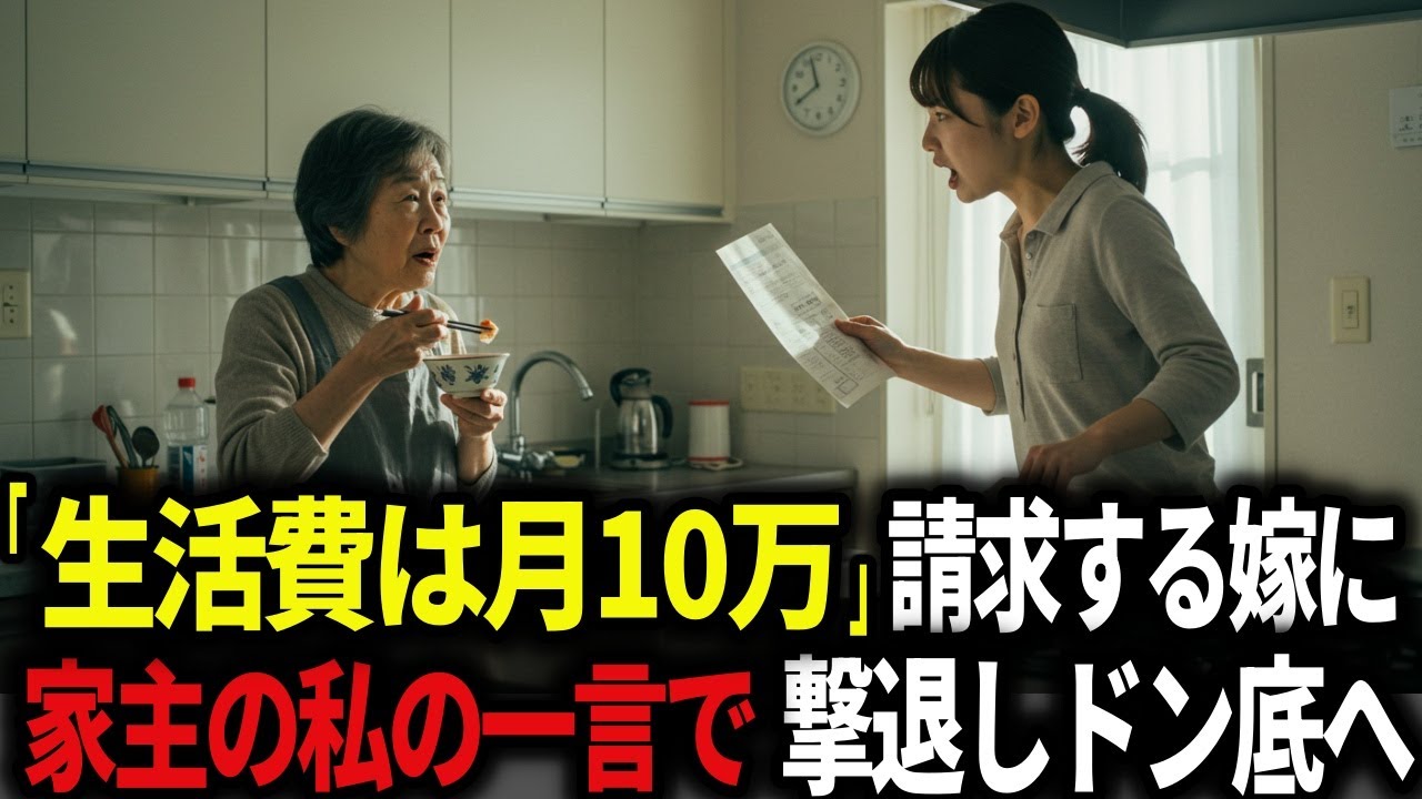 「生活費は月10万」息子に隠れて請求する嫁。家主の私の一言で嫁を撃退したら