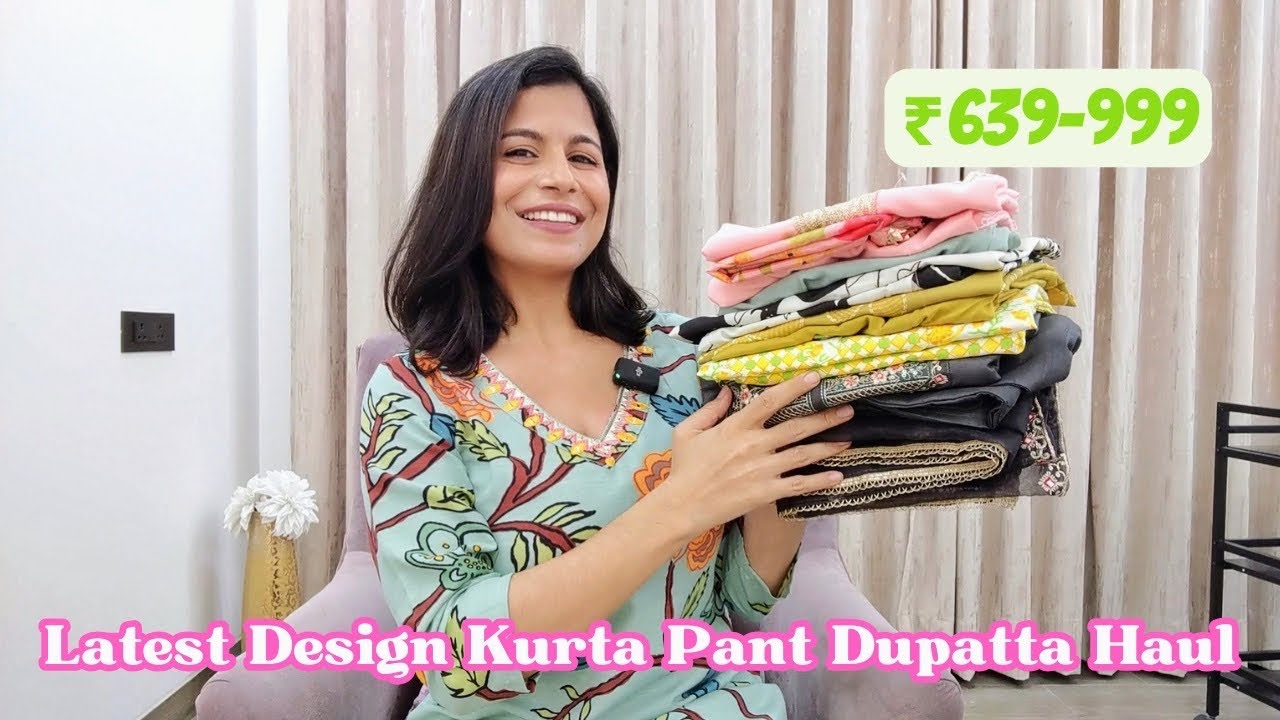 Latest Kurta Pant Dupatta Haul (₹639-999) l Dream Simple