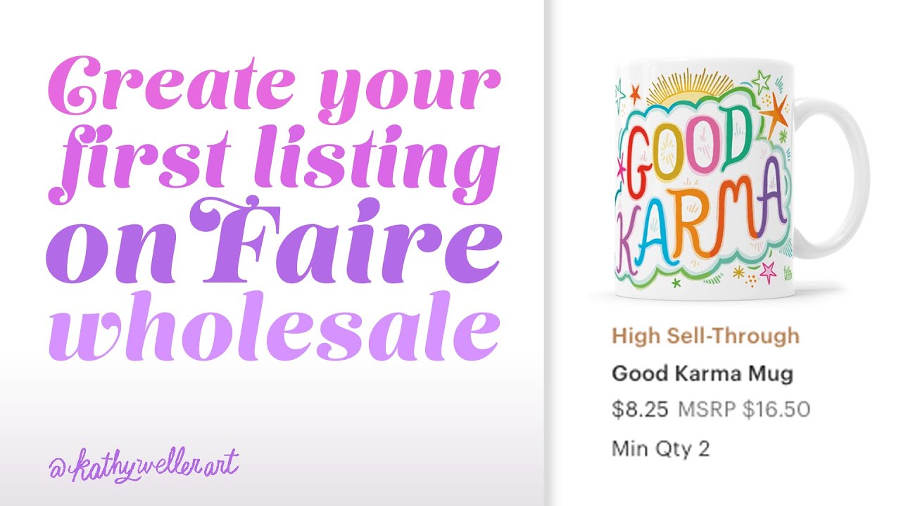 How to create a listing on Faire - Faire Wholesale Marketplace - Faire help - Kathy Weller Art