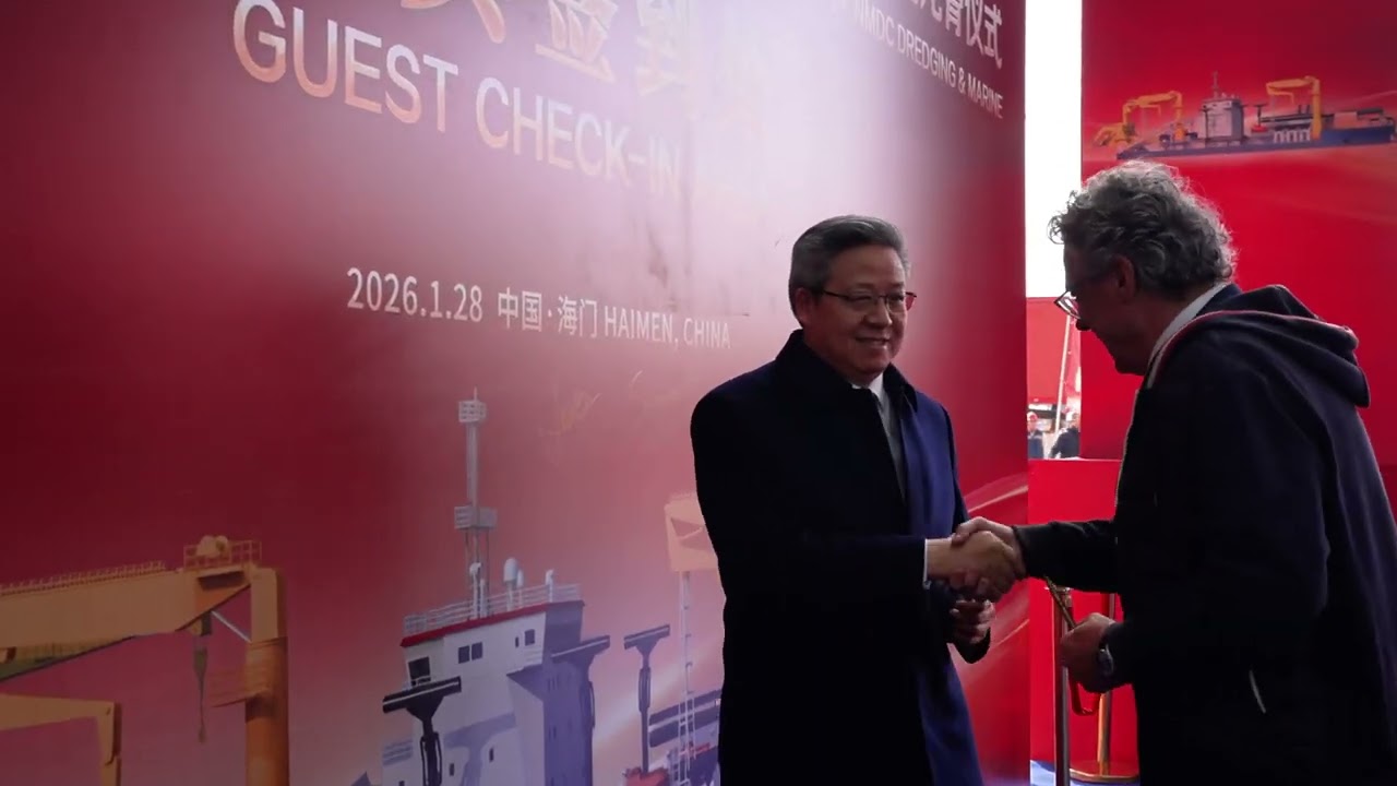 Keel-laying ceremony for the Self-Propelled Cutter Suction Dredger