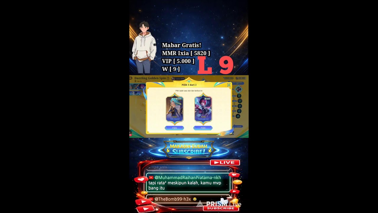 Push MMR Ixia!! Mabar Gratis Sampai Subuh!! #Mabar #ML #Gratis