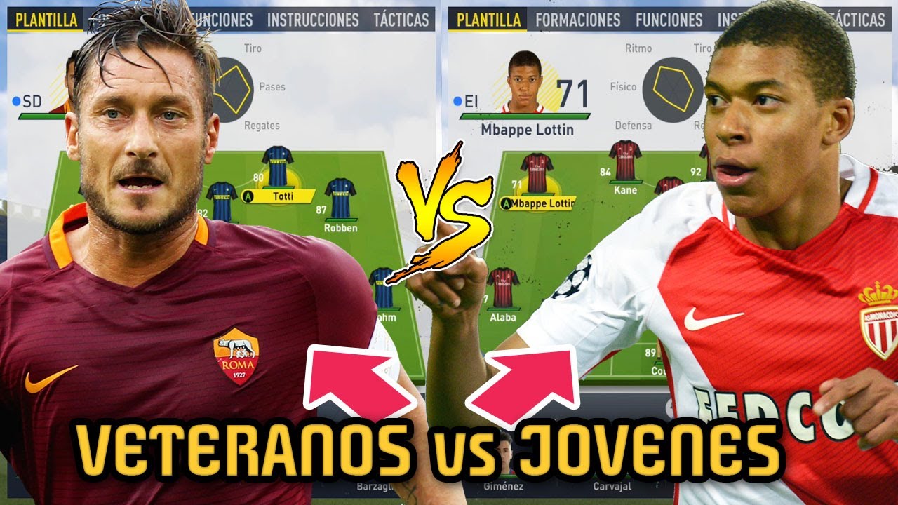 VETERANOS vs JOVENES PROMESAS TEAM ... Quien gana? - FIFA 17 Modo Carrera