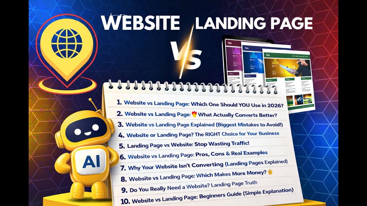 Website vs Landing Page Explained (Biggest Mistakes to Avoid!)